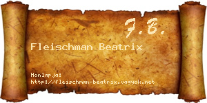 Fleischman Beatrix névjegykártya