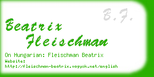beatrix fleischman business card
